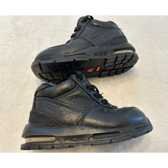 Nike Air Max Goadome Toddler Size 7C ACG Boots Shoes Black 311569 001 Lace Up - Picture 4 of 7